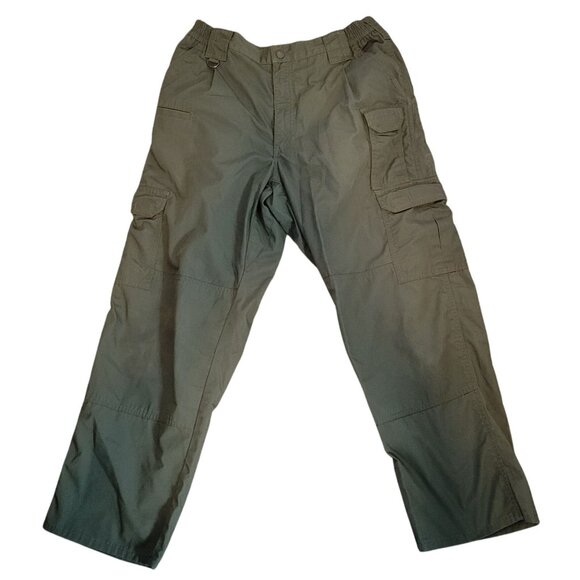 511 Tactical Green Cargo Pants Size 34 Mens Outdoor Ripstop Fabric 30 Inseam - Picture 1 of 4